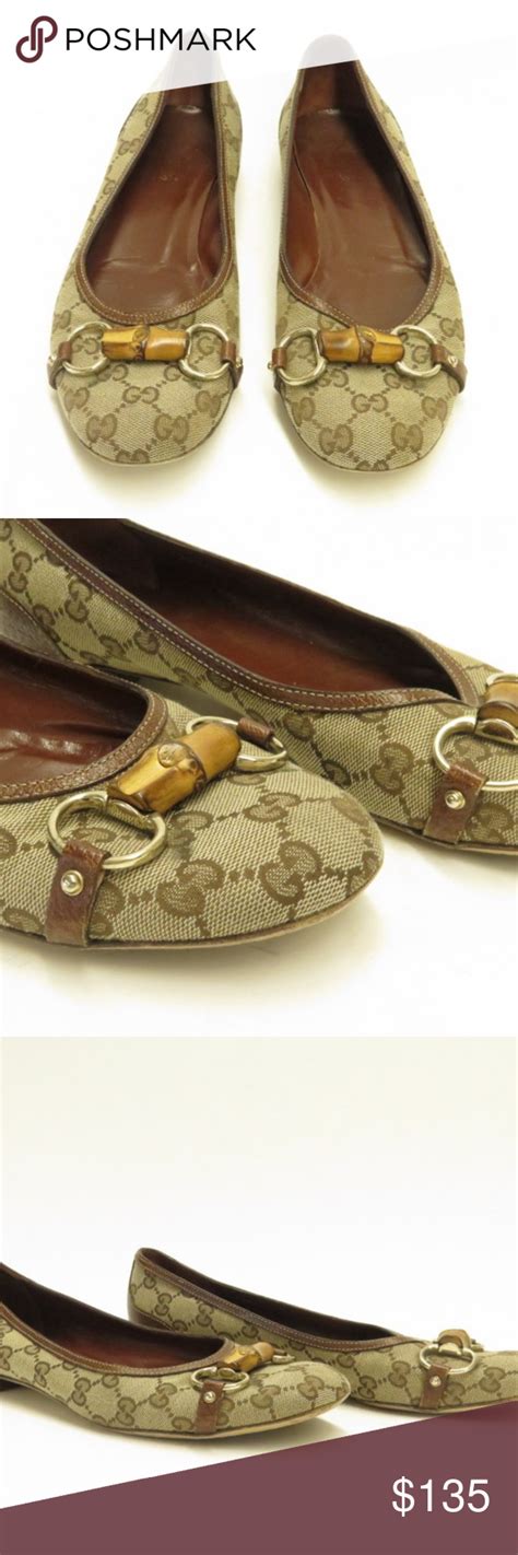 gucci bamboo horsebit ballet flats